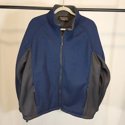 Chaqueta ZeroXposur Hombre XXL Azul/Negro Tejido Pesado Exterior Gorpcore Cremallera Completa Foto 1 de 4