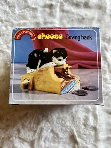 Vintage 1980’s Cheese Saving Bank Wind Up Action (Works Perfect) - Picture 1 of 8