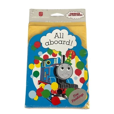 VTG 1991 American Greetings Thomas the Train Birthday (8) Party Invitations - Image 1 of 4