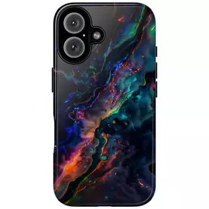 Colorful Opal Dark Cosmic Nebula PRINTED Tough Phone Case Iphone Samsung Pixel - Picture 1 of 191