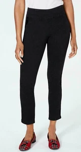 Charter Club Women's 4 Cambridge Skinny Leg Ankle Jeans Black Velvet Trim #30 - Picture 1 of 2
