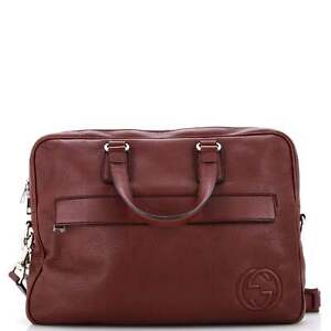 Gucci Soho Briefcase Leather Red
