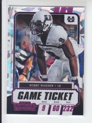 2021 Contenders Draft BOBBY WAGNER Pink Cracked Ice Game Ticket /23 Seahawks #84 - Image 1 of 2
