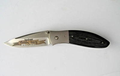 Kershaw 25th Anniversary 1974-1999 Custom Ken Onion Knife #158 of 300, 24KT Gold - Image 1 of 4