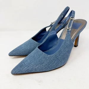 Tacones con cordones Dolce Vita azul denim KRISTA para mujer talla 7,5 - Imagen 1 de 10
