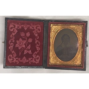 Antikes Foto Frau Bürgerkriegszeit Frauen gerahmt - Bild 1 von 13