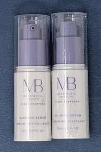 Lotto di 2 sieri luminosi Meaningful Beauty Cindy Crawford 0,5 oz cura della pelle nuovi - Foto 1 di 2
