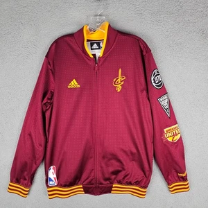 Cleveland Cavaliers Jacket Mens Large Red adidas NBA Basketball Sports Full Zip - Picture 1 of 10