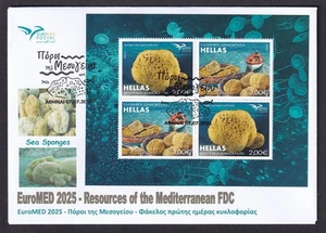 Greece 2025 EuroMed Resources of the Mediterranean Miniature sheet FDC - Picture 1 of 1