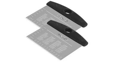 2 Pk Raspador de Masa Pastelería Acero Inoxidable Banco y Cortador de Pizza + Escala Negro Foto 1 de 4