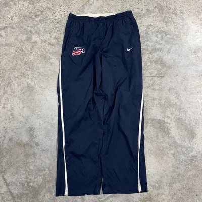 Pantalones deportivos Team USA para hombre XL azul marino Nike calentamiento pista malla forrada tobillo cremalleras Foto 1 de 4