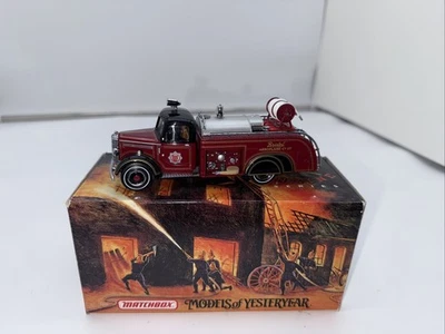MATCHBOX MODELS OF YESTERYEAR 1939 BEDFORD AIRPORT CIVIL FIRE TRUCK YYM35191 - Image 1 of 4