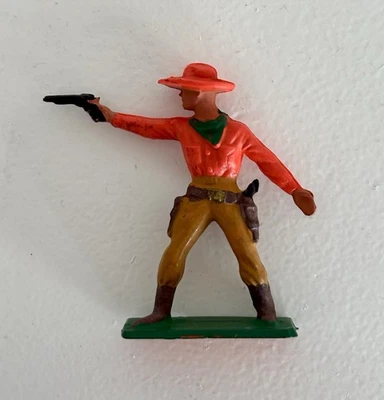 FIGURINE STARLUX COW BOY   CHAPEAU ORANGE Rare - Photo 1/3