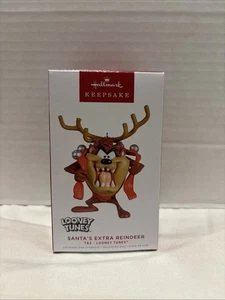 Hallmark Taz Diavolo della Tasmania Ornamento Looney Tunes Babbo Natale Renna Extra 2022 - Foto 1 di 7