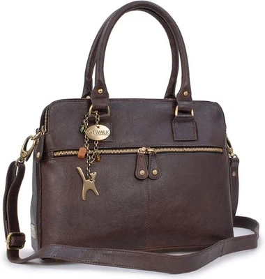 Catwalk Collection Handbags Handtasche (Leder / braun / HBT=26x34x15) - Bild 1 von 4