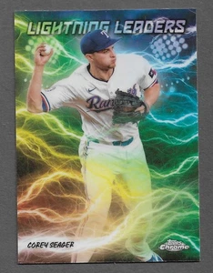 Tarjeta SSP Corey Seager Lightning Leaders 2025 Topps Chrome Baseball #LL-9 - Imagen 1 de 2
