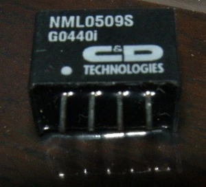 C&D Technologies NML0509S 5 volts to 9 volts 222mA step up DC  convertor 4 pin  - Picture 1 of 2