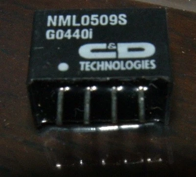 C&D Technologies NML0509S 5 volts to 9 volts 222mA step up DC  convertor 4 pin  - Image 1 of 2