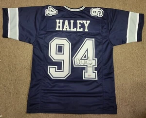 Charles Haley Signed HOF 2015 Blue XL Jersey Beckett Auto Dallas Cowboys - Picture 1 of 2