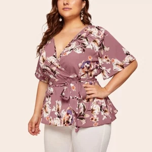 Casual V Neck Short Blouse For Women - Picture 1 of 3