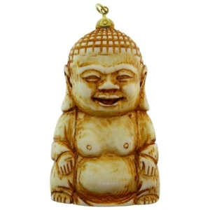 Cartier Vintage 18 Karat Gelbgold & Bakelit Buddha Anhänger um 1970er Jahre selten - Bild 1 von 6