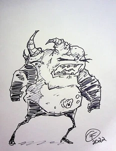 INVADER ZIM Hand Inked JOHN FOUNTAIN SIGNED Convention Art 8,5x11 Pin-up Art - Bild 1 von 2