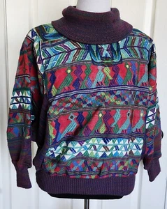 1980’S EMBROIDERED HUIPILE SWEATER BY DAVID ORDONEZ ARTIST GUATEMALA - Picture 1 of 11