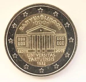 ESTLAND - 2 Euro Gedenkmünze 2019 - Estlands nationale Universität 100 UNC - Bild 1 von 2