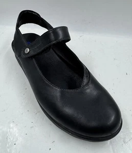 Wolky Shoes Women's 9 Black Leather Flat Comfort Mary Jane Slingback Shoes - Picture 1 of 10