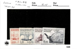 Greenland, Postage Stamp, #82-83, 156-157 Mint NH, 1975 Ship (AB) - Picture 1 of 1