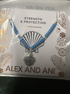 Alex And Ani “Strength & Protection” Silver Expandable Shell Charm Necklace