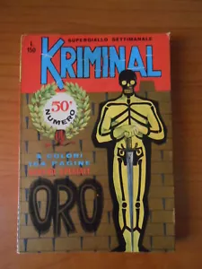 KRIMINAL numero speciale oro n. 50 magnus ed. corno 1966 - Imagen 1 de 3