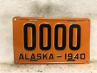 Vintage 1940 Alaska Sample License Plate ~ Repaint