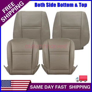 For 1990-1997 Toyota Land Cruiser Driver & Passenger Side Leather Seat Cover Tan - Picture 1 of 19