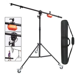 Photo Studio Heavy Duty Boom Stand with Wheels, Counterweight and 120cm Bag UK - Picture 1 of 11