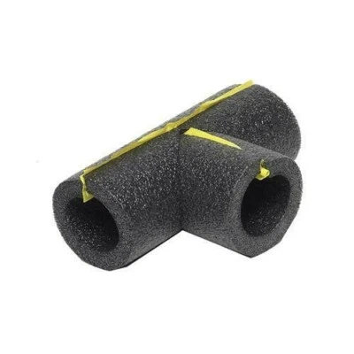 Isolamento de espuma de polietileno Tee Pipe, preto, para 1/2 pol. Cachimbo de cobre - Imagem 1 de 2
