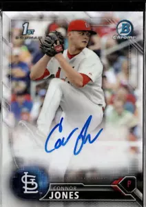 2016 BOWMAN CHROME 1ST BOWMAN REFRACTOR AUTO CONNOR JONES 330/499 - Picture 1 of 2