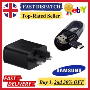 Genuine Fast Charging USB Main Wall Plug Charger Adapter for Samsung Phones UK - Picture 1 of 13