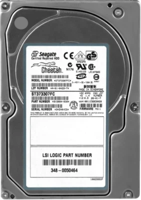 Hard Drive LSI 348-0050464 ST373307FC 73GB 10000U/Min 8MB Fibre Channel 3.5 " - Image 1 of 3