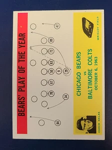 1964 Philadelphia Football Card #28 Chicago Bears Play George Halas - Picture 1 of 2