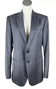 Armani Collezioni Virgin Wool Gray Pinstripe Suit Jacket Mens 40R - Picture 1 of 9