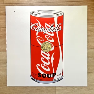 Street Art Original Mixed Media Painting on Paper Mr Clever Art 24x24 coca cola - Picture 1 of 1
