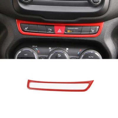 Fit For Jeep Renegade 2015-2017 Bright Red Emergency Light Switch Cover Trim 1* - Imagem 1 de 4