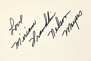 MIRIAM FRANKLIN NELSON Signed Autograph INDEX CARD Lady in the Dark COVER GIRL - Picture 1 of 6
