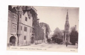 VTG. OXFORD BALLIOL COLLEGE & MARTYR'S MEMORIAL POST CARD  - Imagen 1 de 2