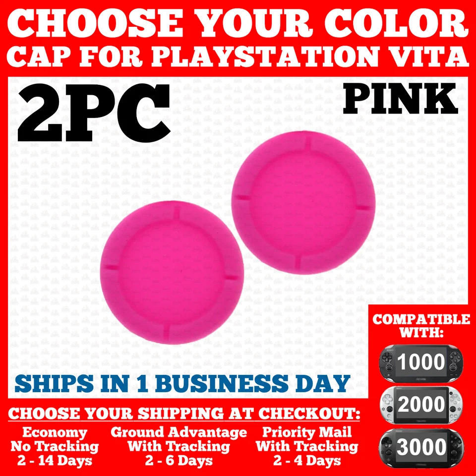 Empuñadura de joystick analógica con tapa de silicona para pulgar para PS Vita PSVITA PSV 1000 2000 Foto 1 de 2