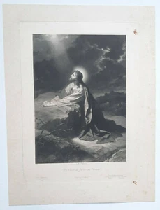 Christ Jardin Oliviers HEINRICH HOFMANN Photographie GESELLSCHAFT ca 1900 - Picture 1 of 4