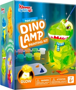 DIY Night Light- Paint Your Own Dinosaur Lamp- Arts & Crafts Kit School Activiti - Picture 1 of 12