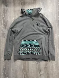 Volcom Men's True to This Pullover Hoodie Gray and Blue Contrast Sz XL X Large - Picture 1 of 11