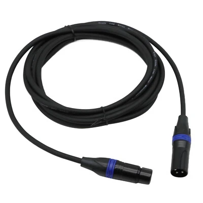 10ft Color Coded 3-Pin XLR Male to Female DMX Signal Light Cable Metal connector - Image 1 of 4